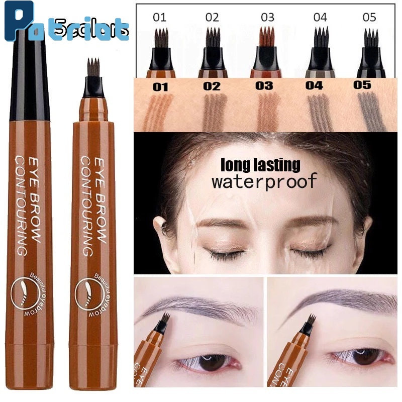 [Hàng mới về] Bút kẻ lông mày 5 màu đen/nâu tự nhiên lâu trôi chống thấm nước