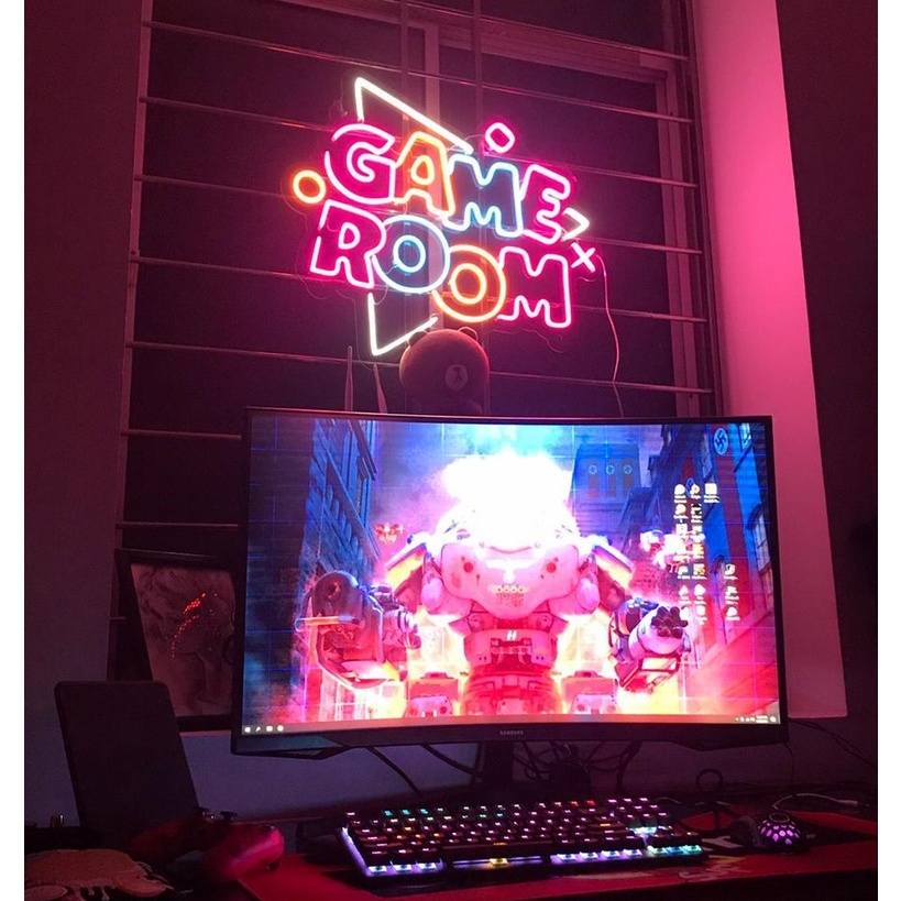 Đèn Trang Trí Led Neon Sign GAME ROOM | Đèn Led NeonTrang Trí Phòng Game - Ghiền Decor