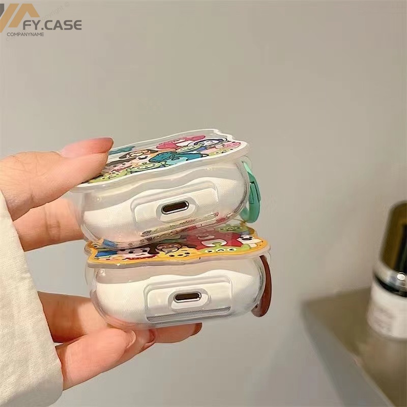 Vỏ Bảo Vệ Hộp Sạc Tai Nghe Bluetooth Không Dây AirPods 1 2 3 Pro Bằng Silicon Mềm Chống Sốc Họa Tiết Toy Story Viền Lượn Sóng