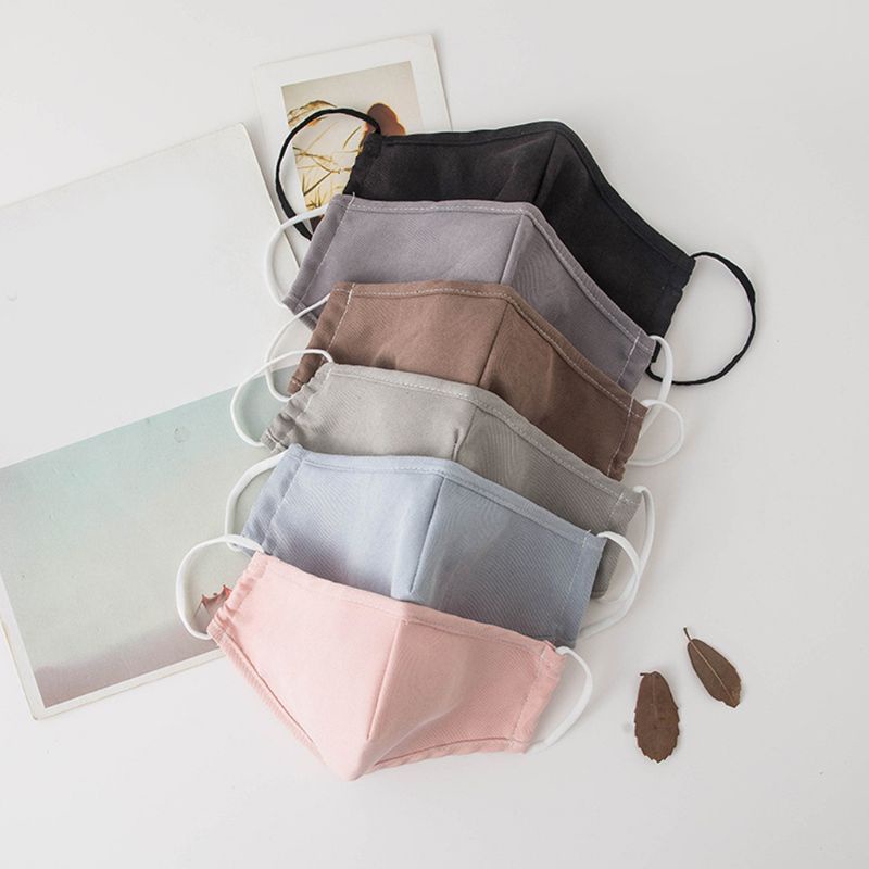 Khẩu Trang Cotton Màu Sắc Đơn Giản Chống Gió Tiện Dụng
