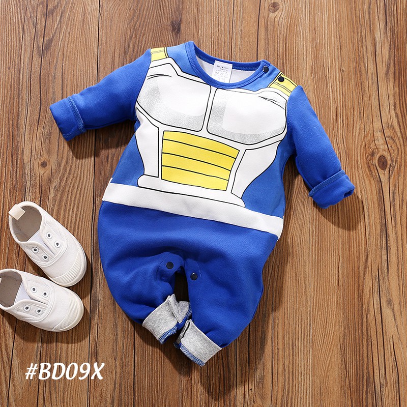 Bodysuit bé sơ sinh, áo sơ sinh cho bé từ 1 tháng đến 1 tuổi họa tiết siêu nhân chất liệu cotton 100% cao cấp DB09