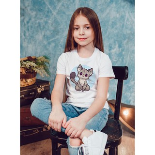 Áo Thun Bé Gái - Mèo cute - Dễ Thương - Cao Cấp