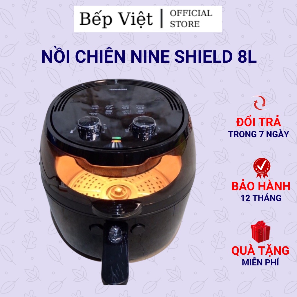 Nồi chiên không dầu, Nồi chiên NineShield 8L công suất 1500w