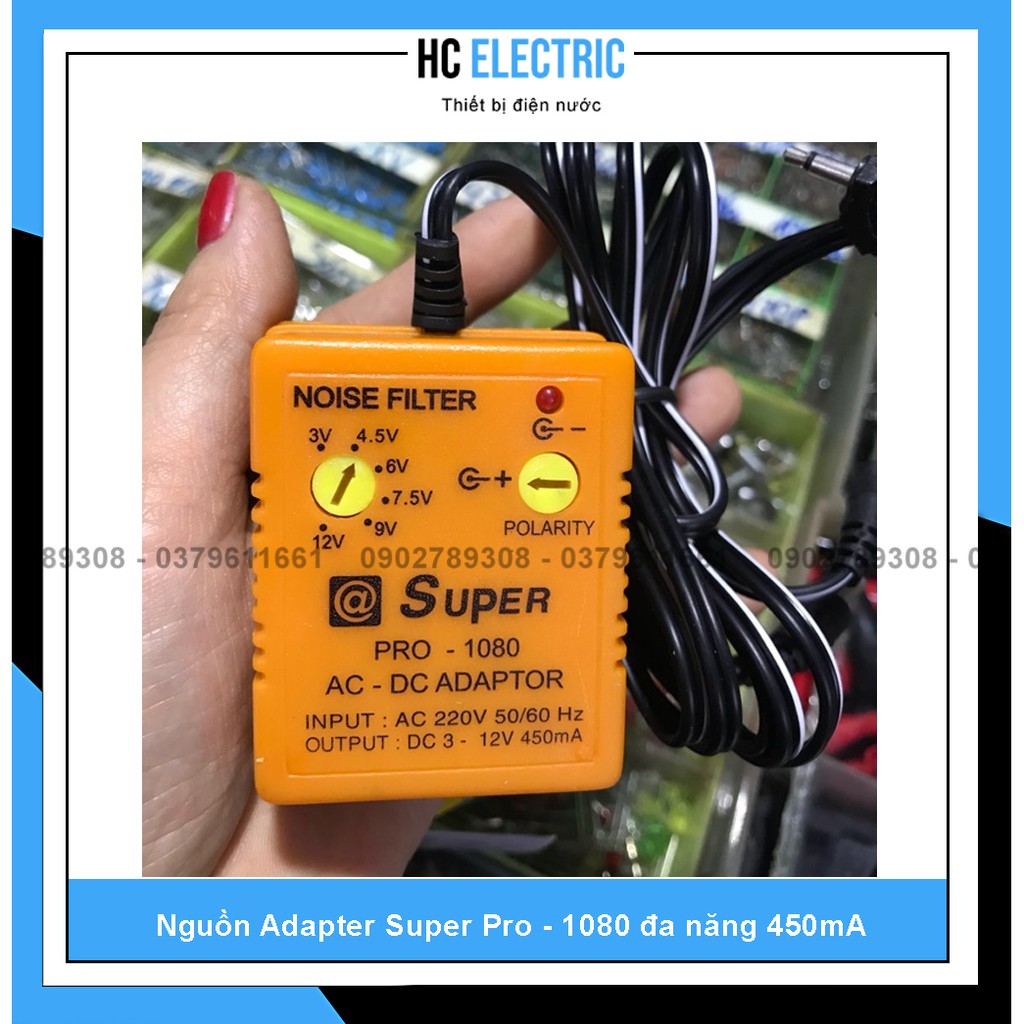 [ Đa năng ] Nguồn Adapter Super Pro - đa năng - 450mA - 1000mA