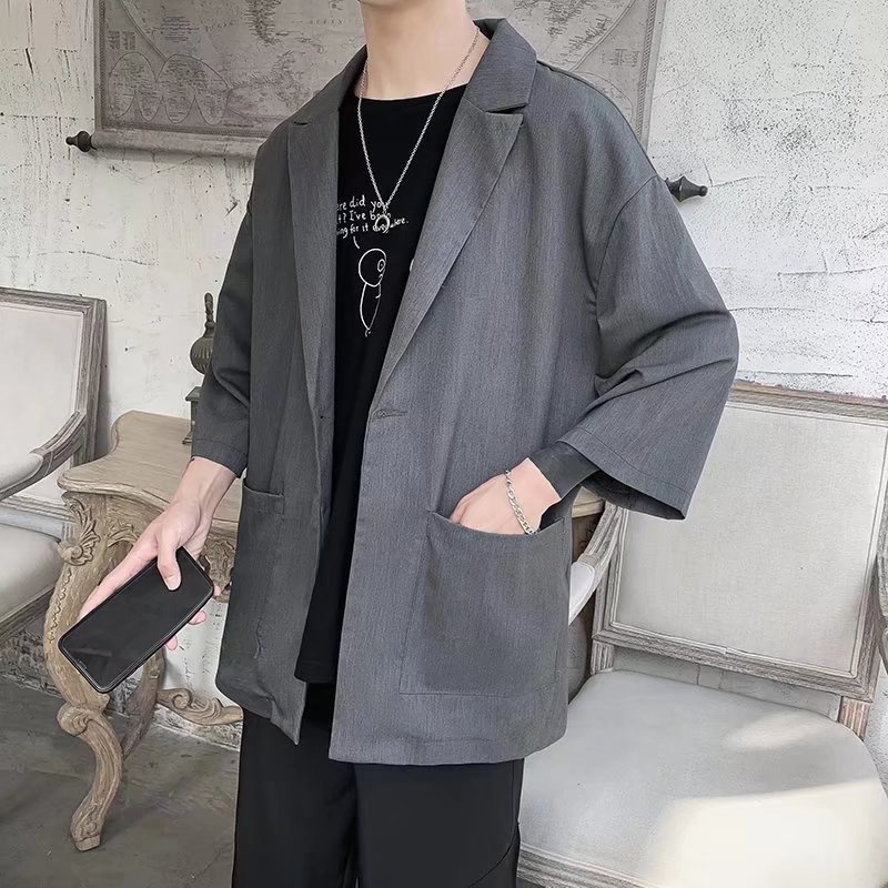 Áo Khoác Vest Tay Ngắn Phong Cách Hàn Quốc Dành Cho Nam