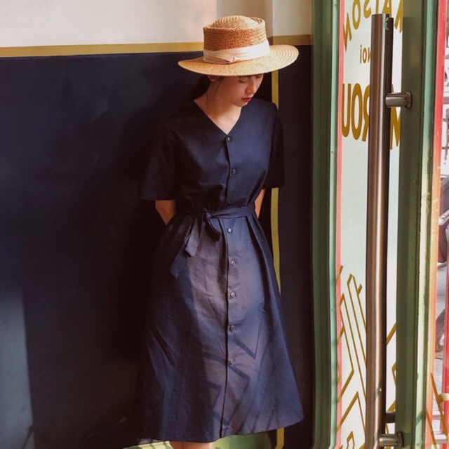 THE19CLUB - Váy sơ mi linen thanh lịch dáng dài - AMAI SHIRTDRESS