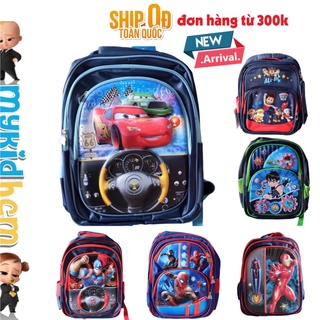 BALO TIỂU HỌC dập nổi 3D MẪU MỚI 2022 bé trai SPIDERMAN siêu nhân CAPTAIN BATMAN MCQUEEN BEN10 PAW PATROL cho bé