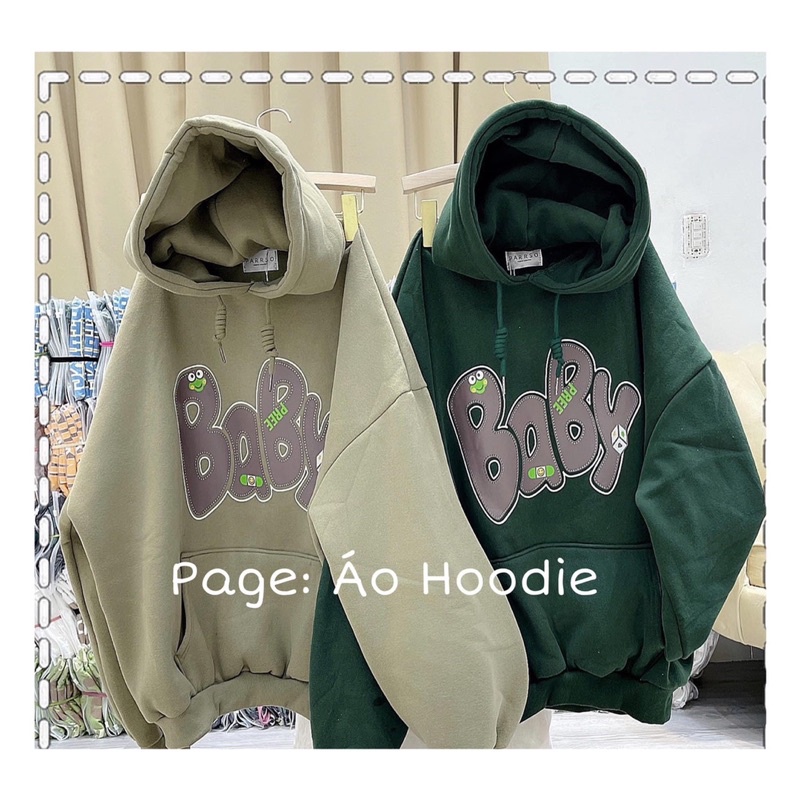 Áo hoodie BABY ếch mũ 2 lớp H2A587