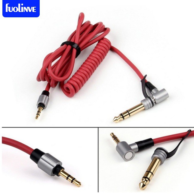 fo 3.5mm To 3.5/6.5mm Replacement Stereo Audio Cable Wire Cord Adapter for Beats Edition PRO DETOX Solo HD Mixr Headphones