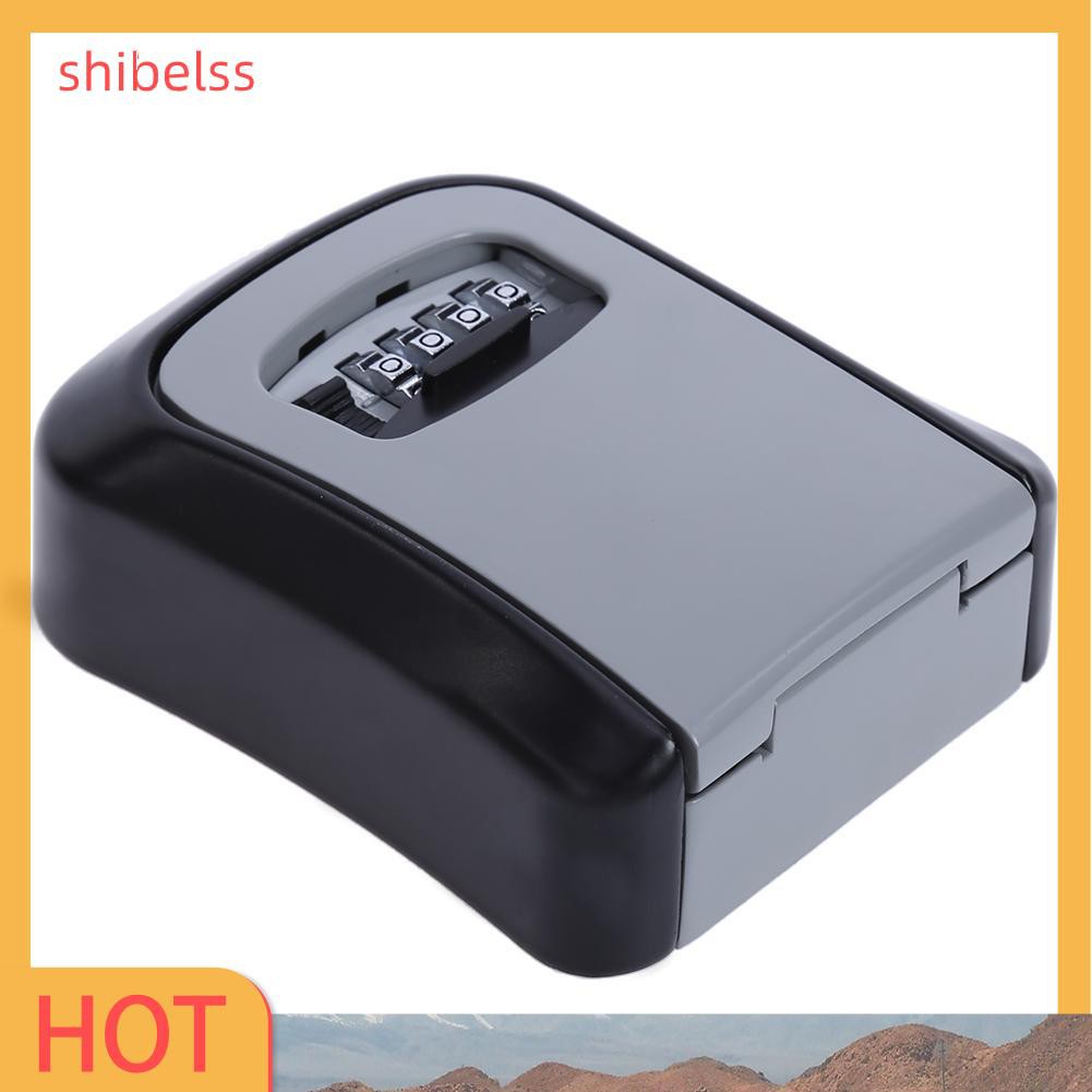 （ʚshibelss）4 Digit Combination Key Safe Security Storage Box Lock Wall Mount Organizer