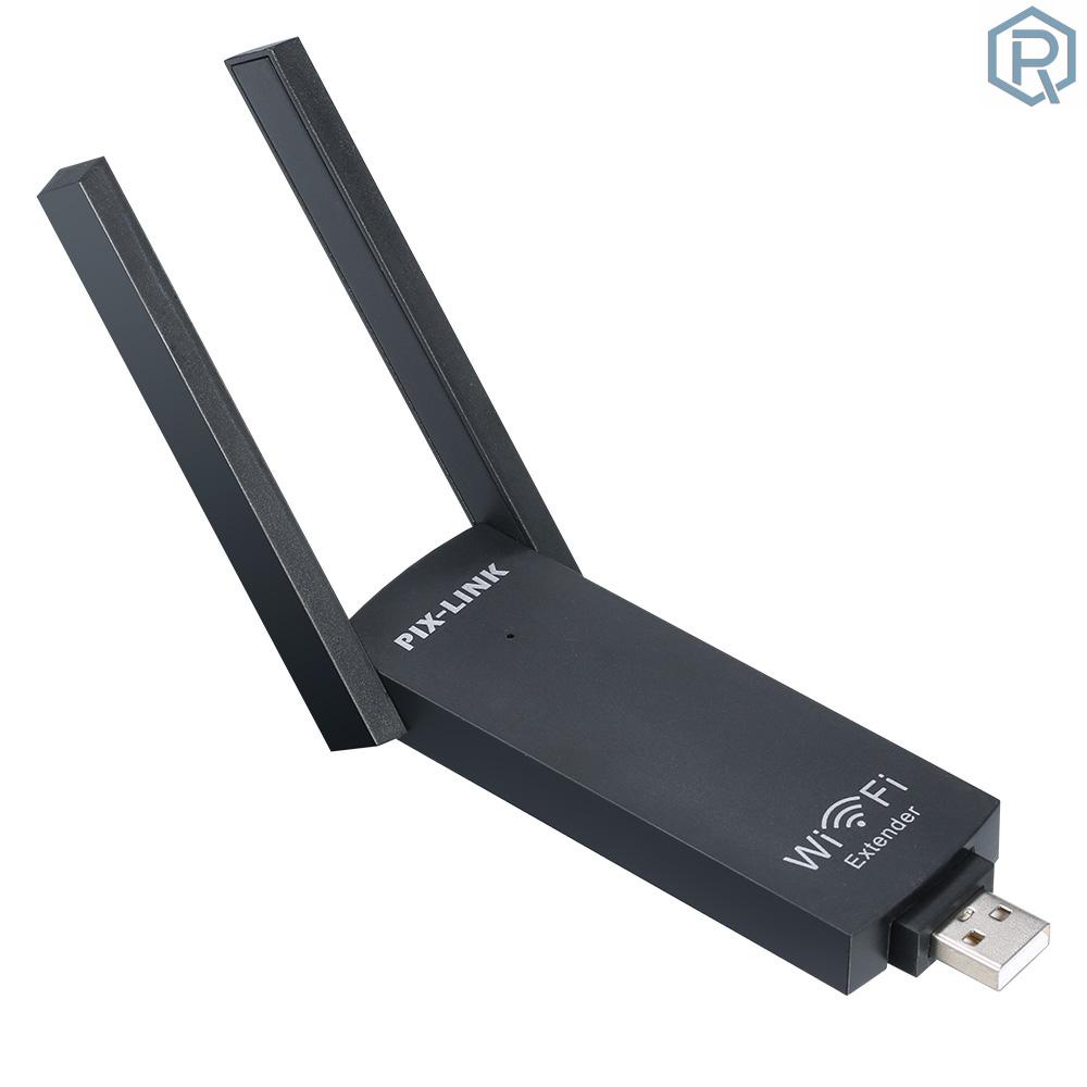 Usb phát WiFi không dây cho PC hỗ trợ G only (up đến 300Mbps)/ 2 ăng ten/ ổ cắm màu đen