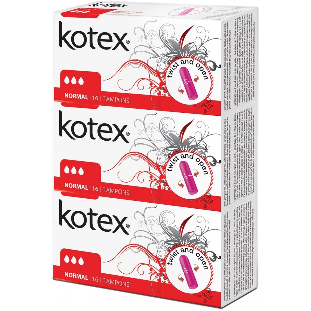 Băng Vệ Sinh TAMPON Kotex (16 Miếng / hộp) - Nhập Khẩu Từ Czech