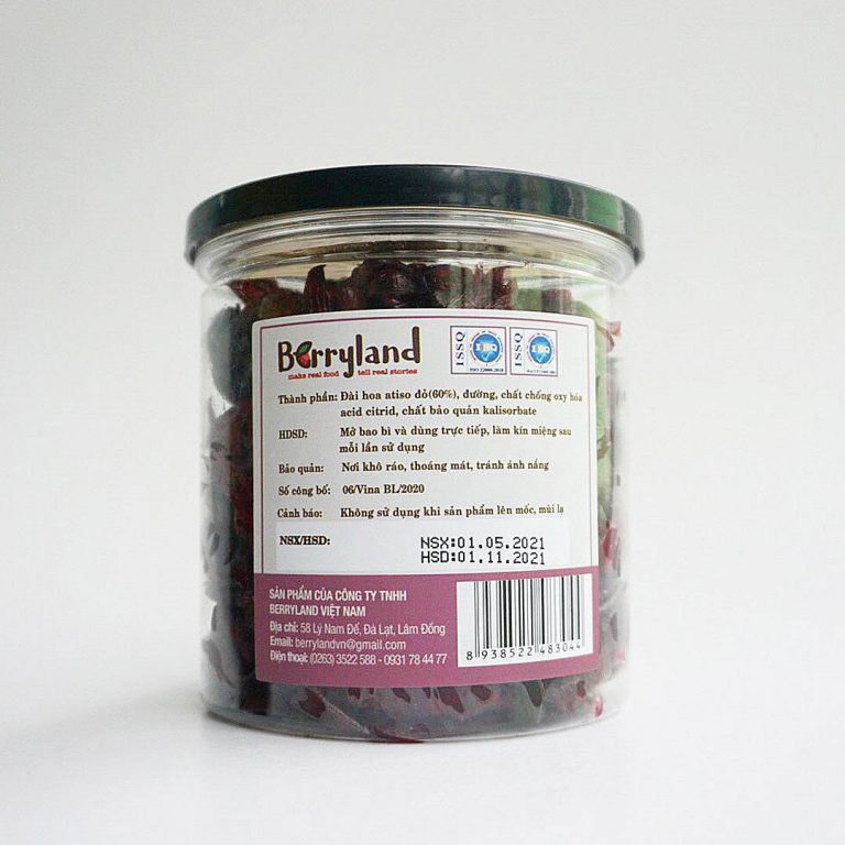 Mứt hoa atiso đỏ Berryland đặc sản Đà Lạt hũ 150g