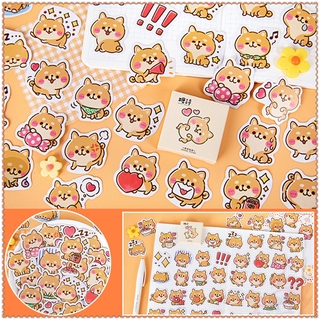 Hộp 45 Hình Dán Cún Shiba Hoạt Hình Đáng Yêu