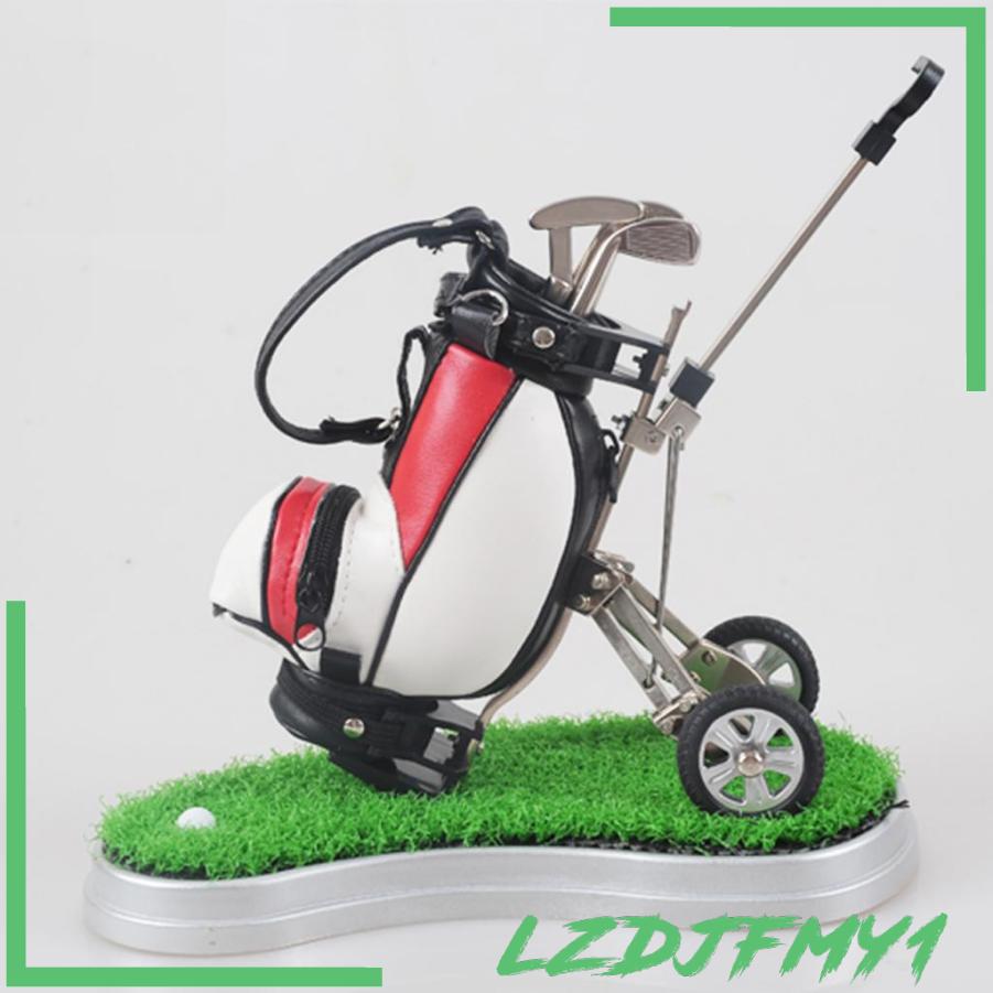 Climber Mini Desktop Golf Cart Bag Holder and Golf Club Pen Office Desk Novelty Gift
