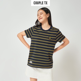Áo thun sọc nhỏ nữ thêu join life couple tx wts 2045