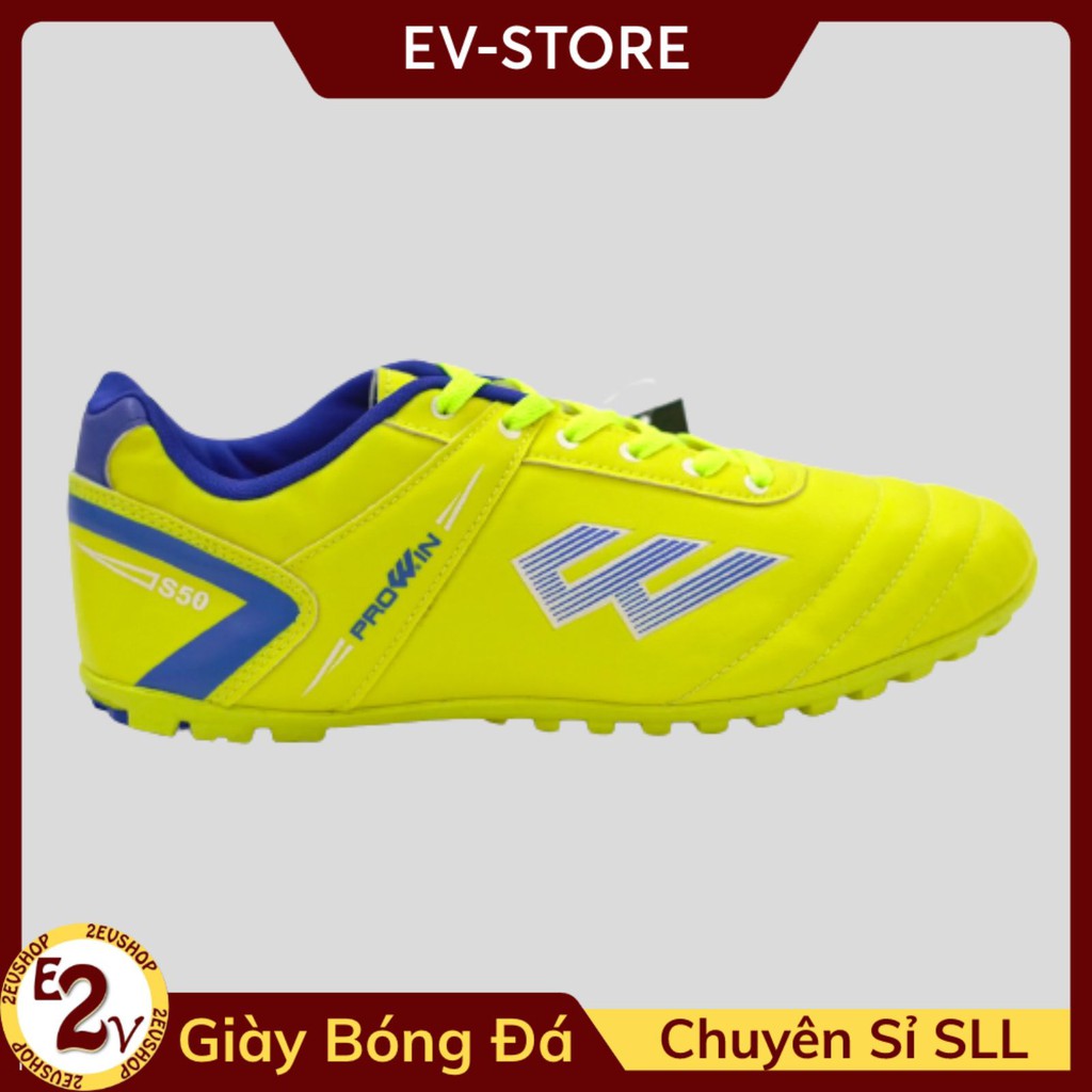 Giày đá bóng thể thao nam Prowin S50 Vàng, giày đá banh cỏ nhân tạo phong cách - 2EVSHOP