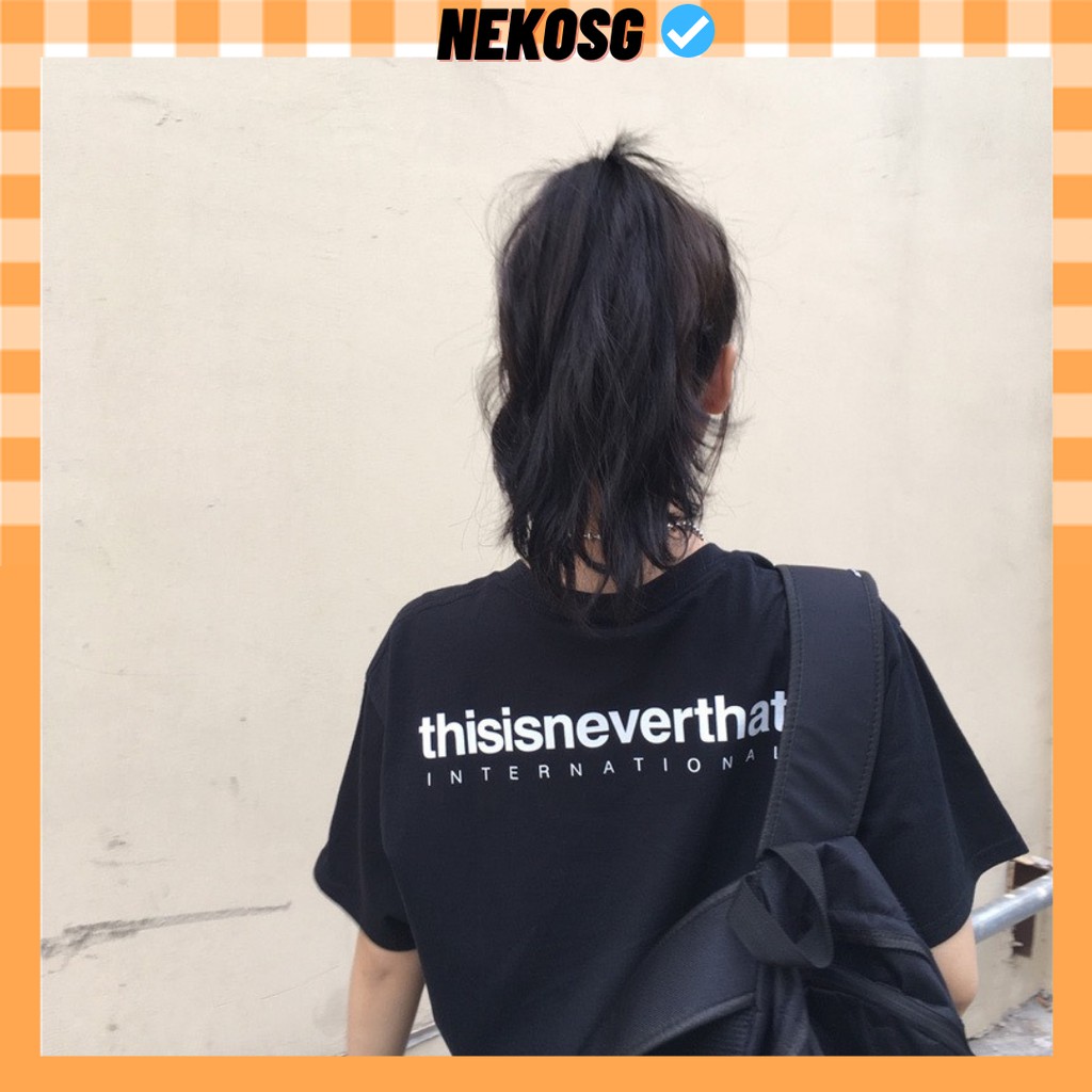 Áo thun tay lỡ Unisex Thisisneverthat NEKOSG, áo phông form rộng ATL116