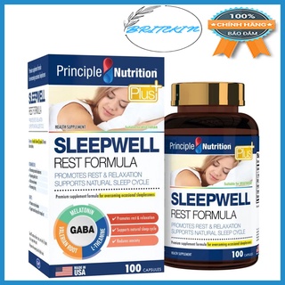Viên Hỗ Trợ Giấc Ngủ, Giảm Căng Thẳng Principle Nutrition Sleep Well Rest Formula Hộp 100 Viên