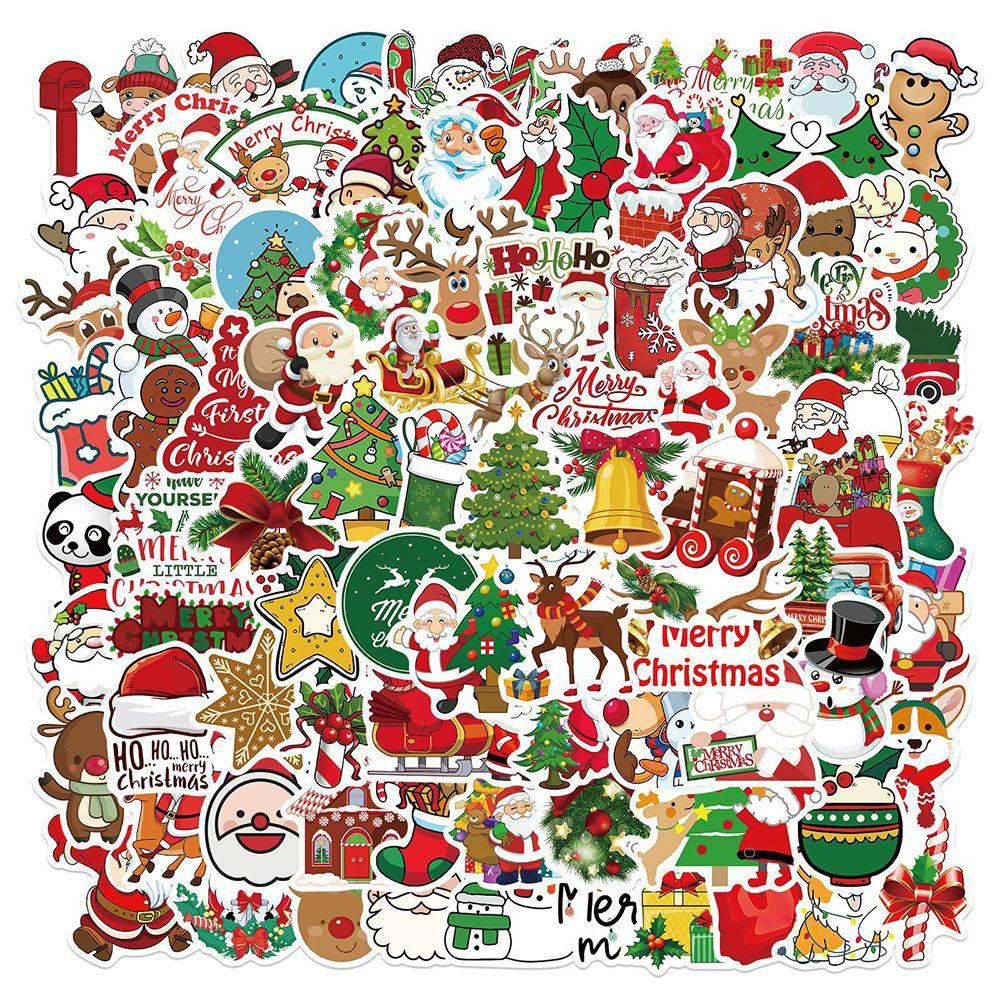 Set 100 Sticker Hoạt Hình Trang Trí Áo Mưa