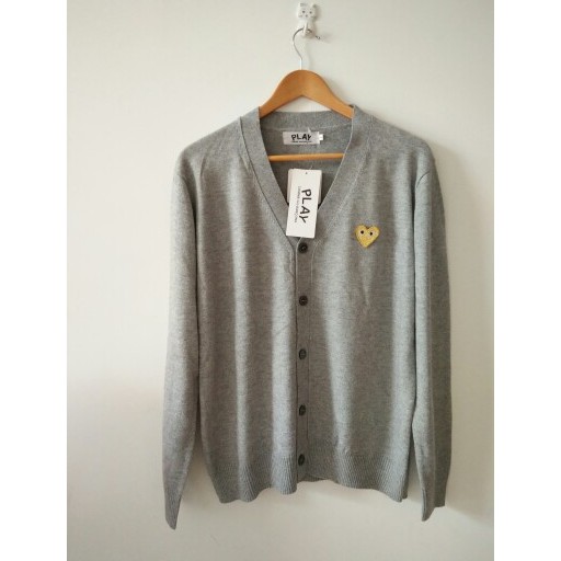 Áo khoác cardigan dệt kim cổ chữ v thêu hình trái tim thời trang cho nữ