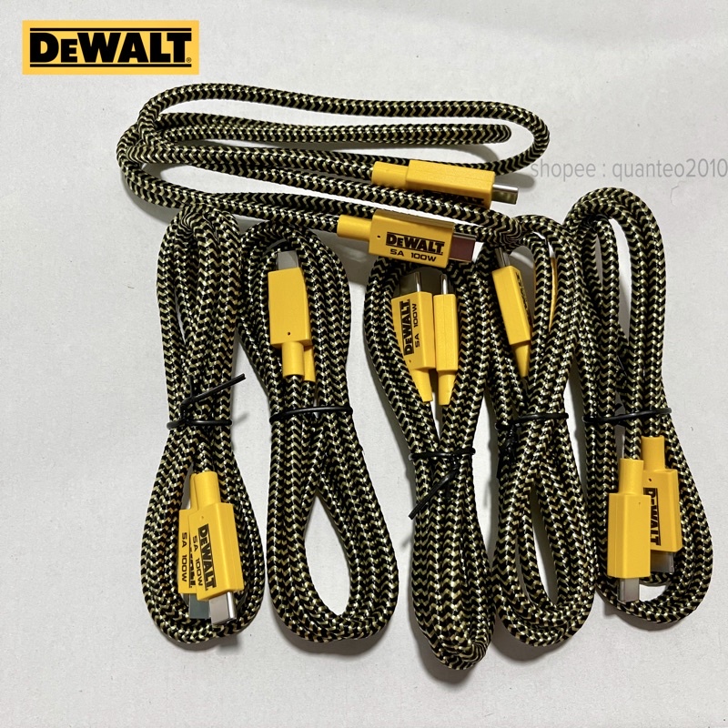 Cáp DeWALT Type C to Type C 60W/100W 1M DeWALT C to C DCB094k DXMA1311362