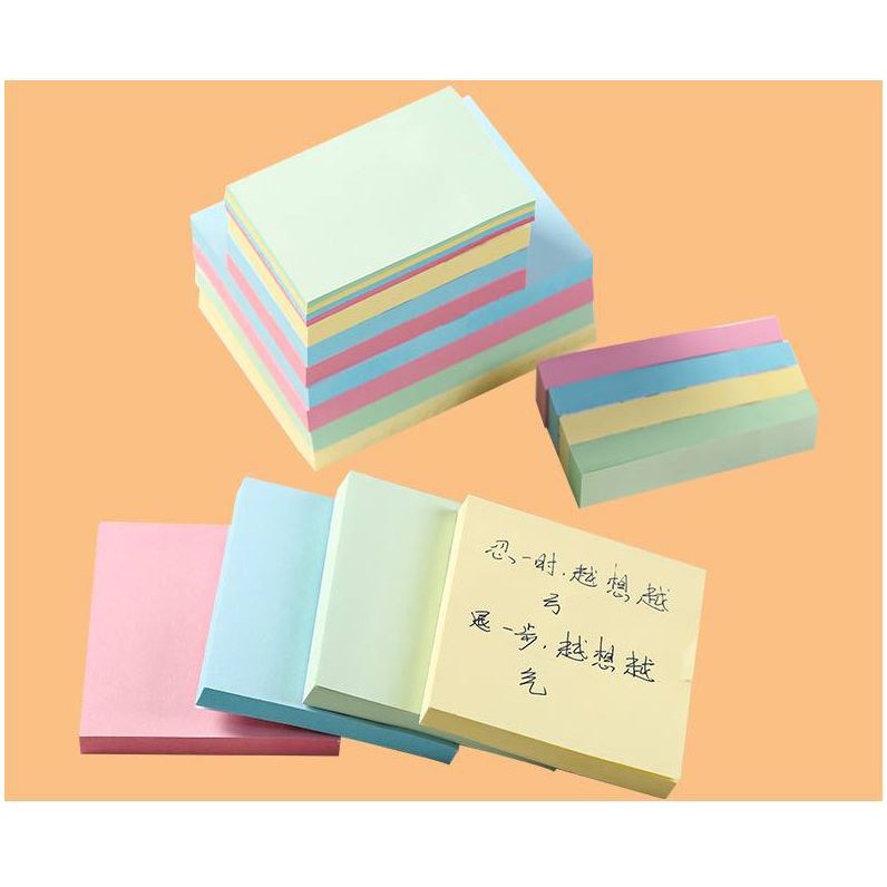 Giấy ghi nhớ Loại 100 tờ, giấy note học sinh 4 màu - Biga Sticky note