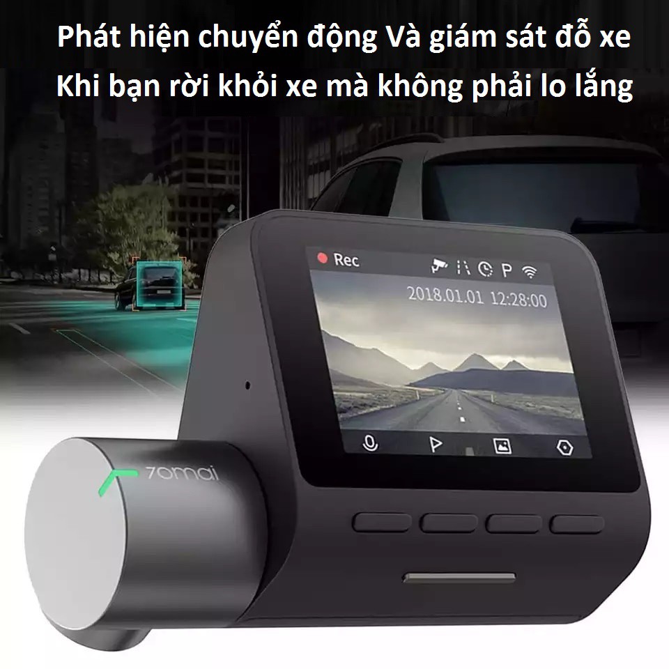 Camera hành trình Xiaomi 70mai Dash Camera Pro + Kèm 64GB A1 Lexar + Module GPS | BigBuy360 - bigbuy360.vn