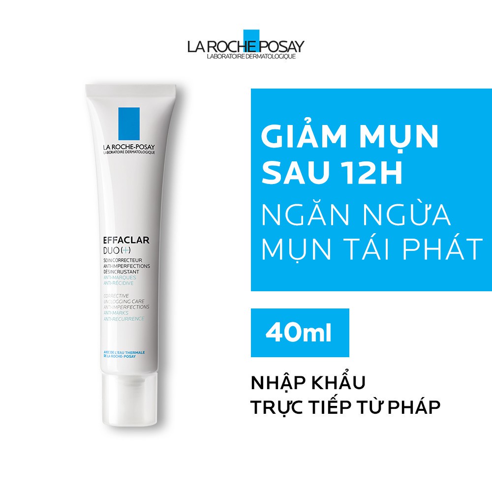 Kem dưỡng da thông thoáng lỗ chân lông ngừa thâm và mụn La Roche-Posay Effaclar Duo+ 40ml