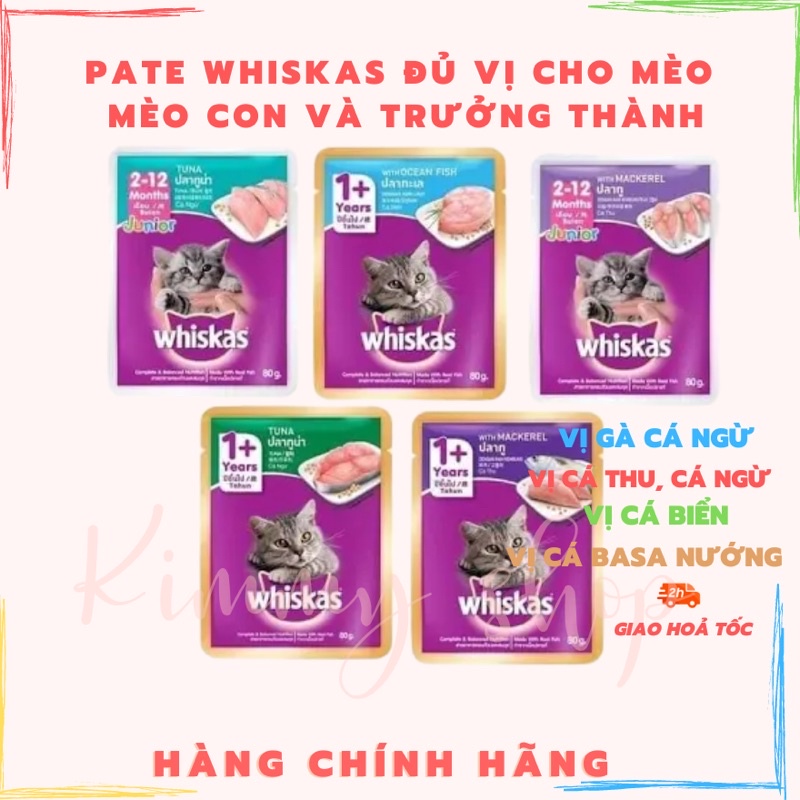 Pate Cho Mèo Whiskas 85gr