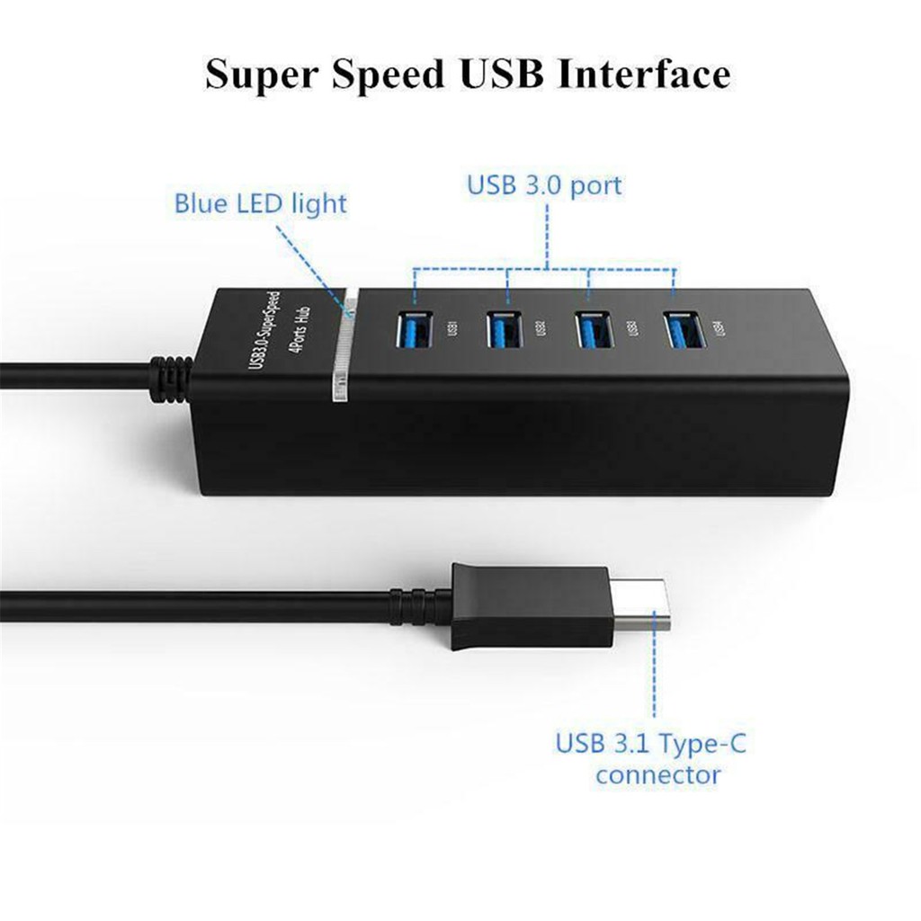 Bộ Chia 4 Cổng Usb 3.0 Tốc Độ Cao Tiện Dụng