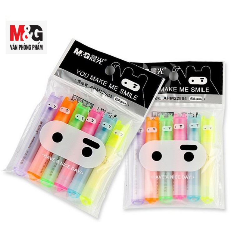 ✅ Bút dạ quang 6 cây dễ thương - AHM22504 - Highlight - Bút Nhớ Dòng