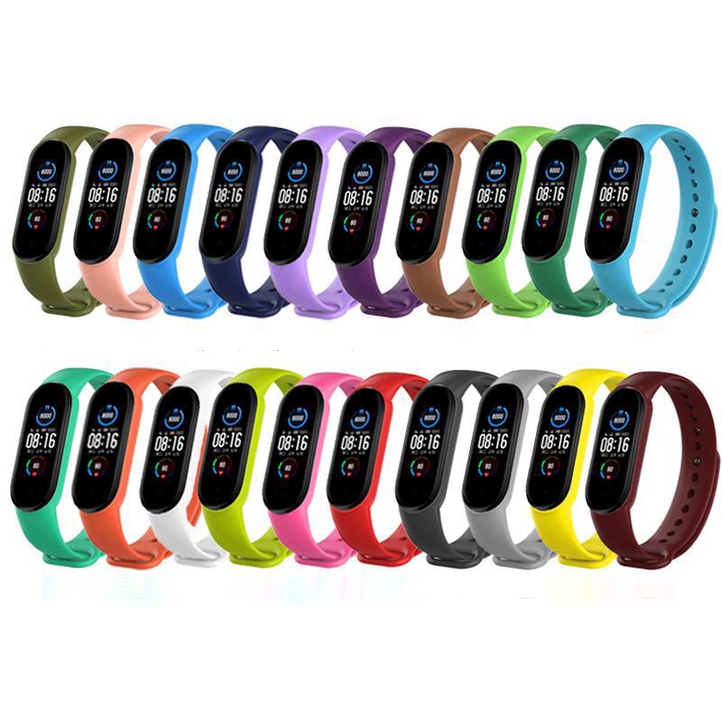 Dây Đeo Thay Thế Cho Xiaomi Mi band 6&amp;5 Nhựa Dẻo TPU Trơn ( Nhiều Màu )