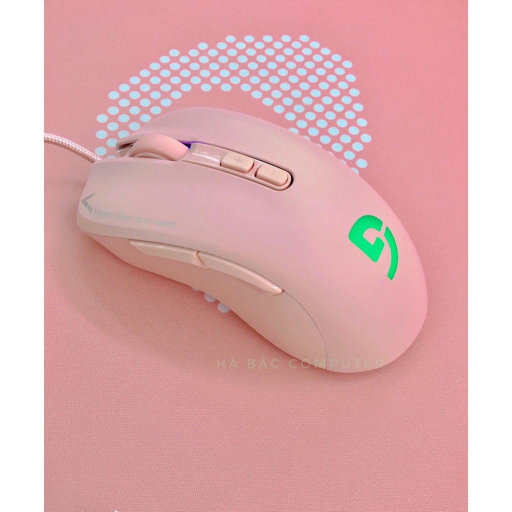 Chuột Gaming FUHLEN G90 PINK - Chuột Máy Tính Màu Hồng CHính Hãng BH 24 Tháng