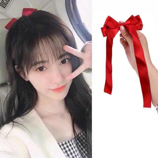 1 Băng Đô Đính Nơ Đỏ Xanh Lá Phong Cách Aotuo