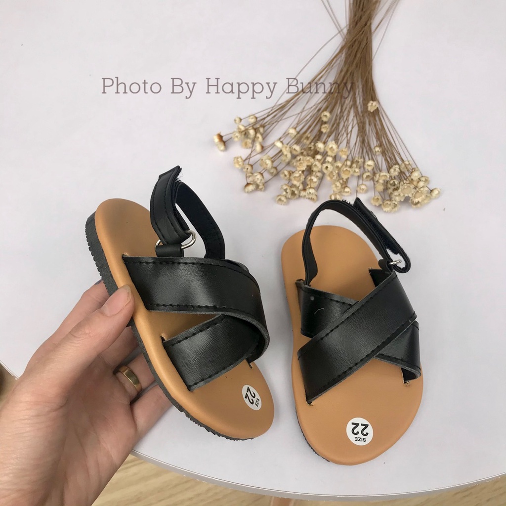 Ảnh thật Dép Quai Hậu Sandal Quai Chéo Đế Chống Trơn Trượt Cho Bé Trai Bé Gái KB001