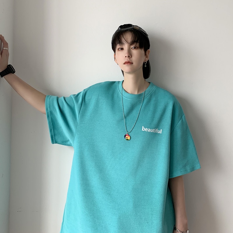 Áo Thun Nam Tay Ngắn Màu Sắc Đơn Giản