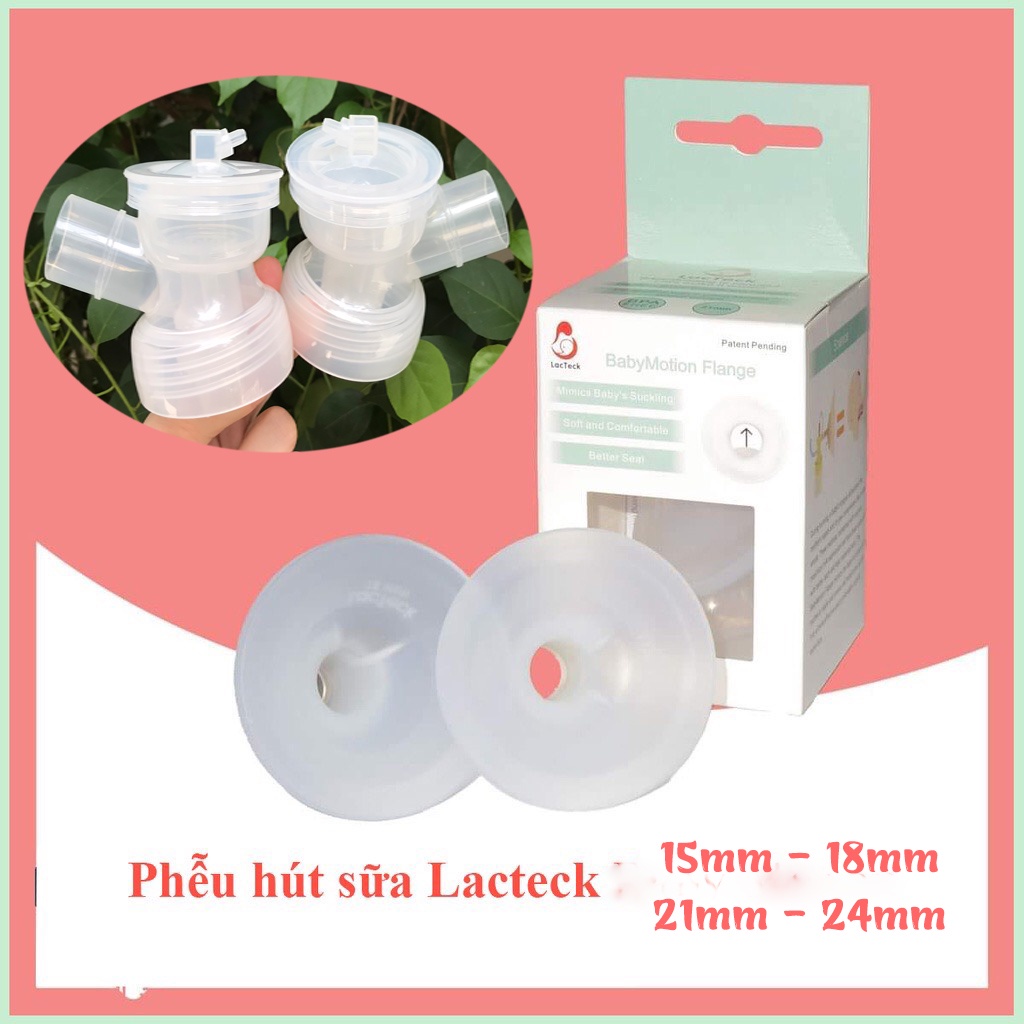 Phễu hút sữa silicon Lacteck chất lượng cao, hút sữa êm ái, không BPA, kích sữa hiệu quả, nhập khẩu chính hãng tại Mỹ
