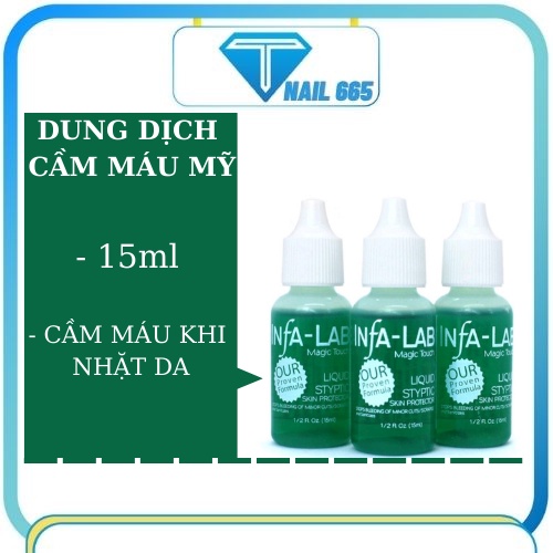 Dung dịch cầm máu INFA-LAB lọ 15ml , Cầm máu móng nail khi nhặt da lấy khóe tay chân