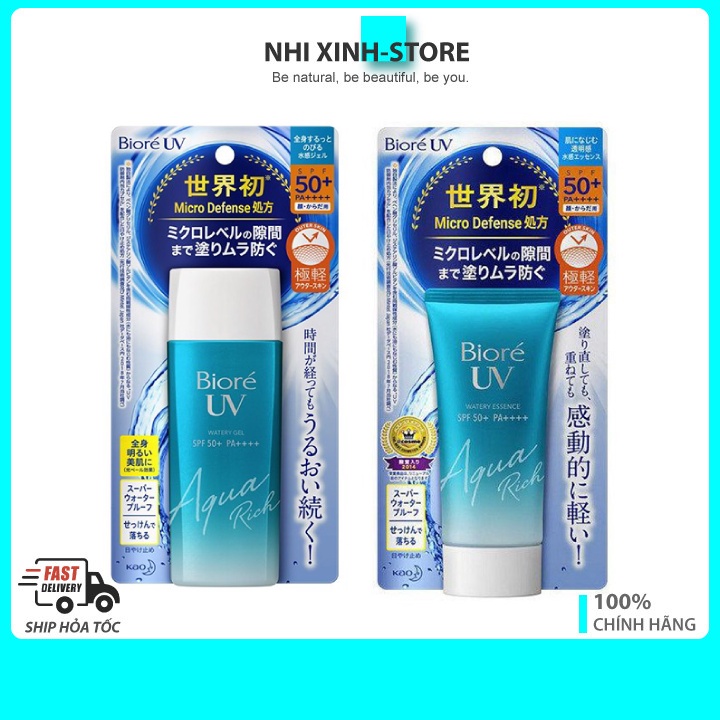 Kem chống nắng Biore UV Aqua Rich Watery Essence SPF 50+