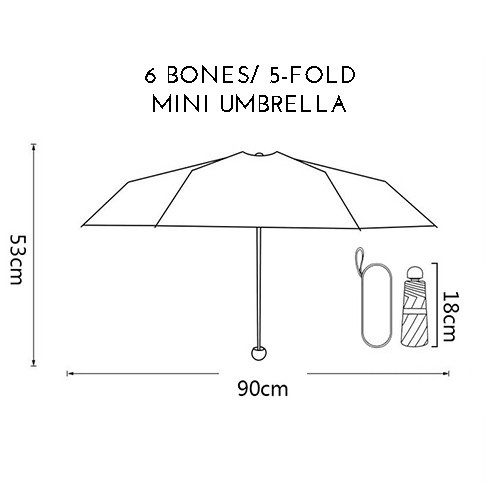 Dù Mini Dạng Con Nhộng Chống Tia UV