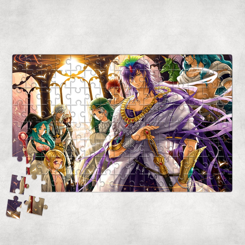 Tranh ghép hình A4, A5 Anime, xếp hình MAGI THE LABYRINTH OF MAGIC - Mẫu 1