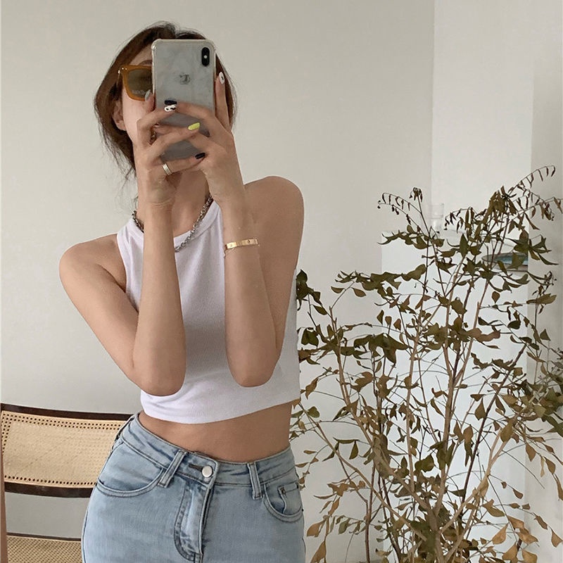 Áo ba lỗ nữ, áo croptop sát nách nữ kiểu ôm body tank top vải cotton co giãn tốt, mặc đi chơi, đi biển,