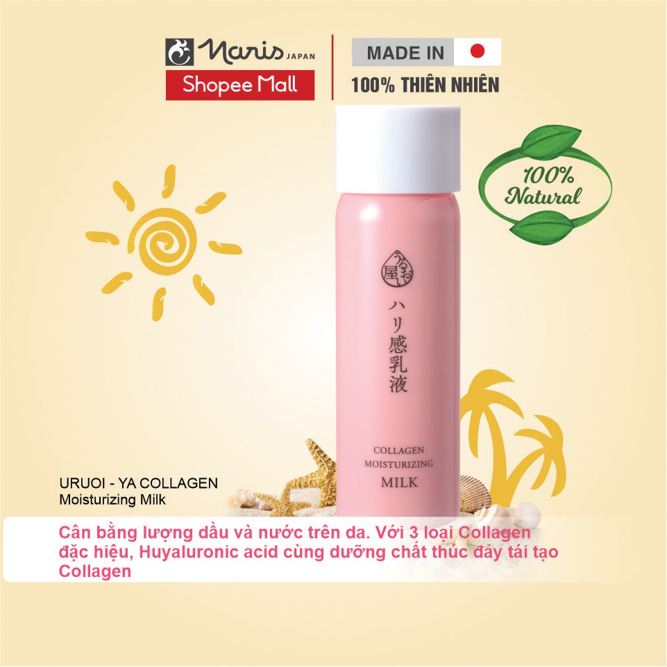 [Mã LTP50 giảm 50000 đơn 150000] Sữa Dưỡng Ẩm Chống Lão Hóa Naris Uruoi Collagen Moisturizing Milk 150ml