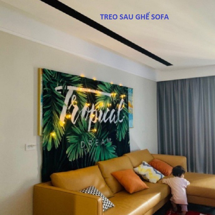 Tranh treo tường decor ☀️ 𝐅𝐑𝐄𝐄𝐒𝐇𝐈𝐏☀️Tranh vải treo tường phòng ngủ đẹp - tặng móc treo size lớn in sắc nét