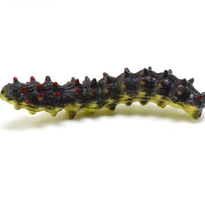 Set 12 Con Sâu Giả Bằng Nhựa Cho Bé Tập Bò Tập Chơi Hoặc Làm Mồi Câu Cá