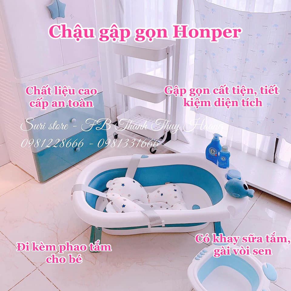 Chậu tắm gấp gọn Honper