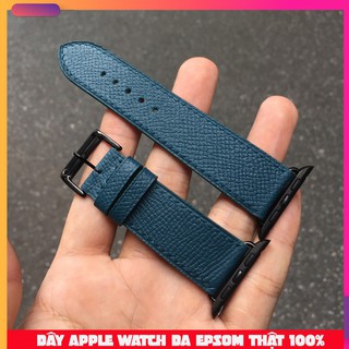 Dây đồng hồ Apple Watch da Epsom xanh Navy cao cấp đủ size