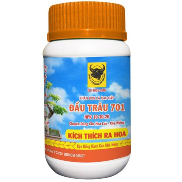 Phân bón lá Đầu Trâu NPK 701 chuyên hoa kiểng - Hũ 100gram