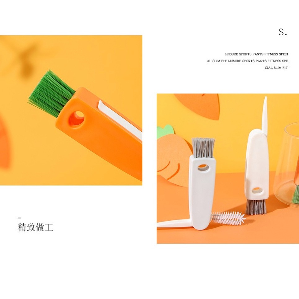 Bàn chải làm sạch rãnh khe 3 trong 1 đa năng gấp được